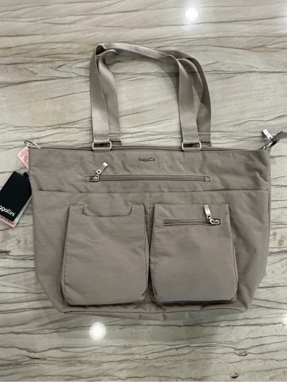 Baggallini Taupe Lightweight Any Day Tote